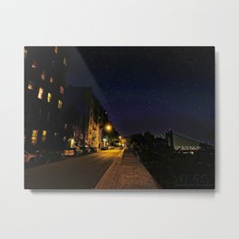 Starry Night in the Heights Metal Print | Hudson, Heights, Long Exposure, Manhattan, Color, Latenight, Hudsonriver, Photo, Digital, Washingtonheights 