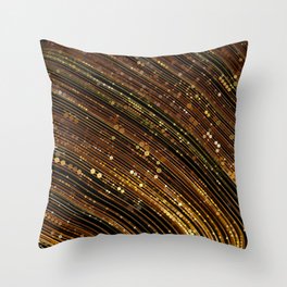 rox - abstract design rich brown rust copper tones Throw Pillow