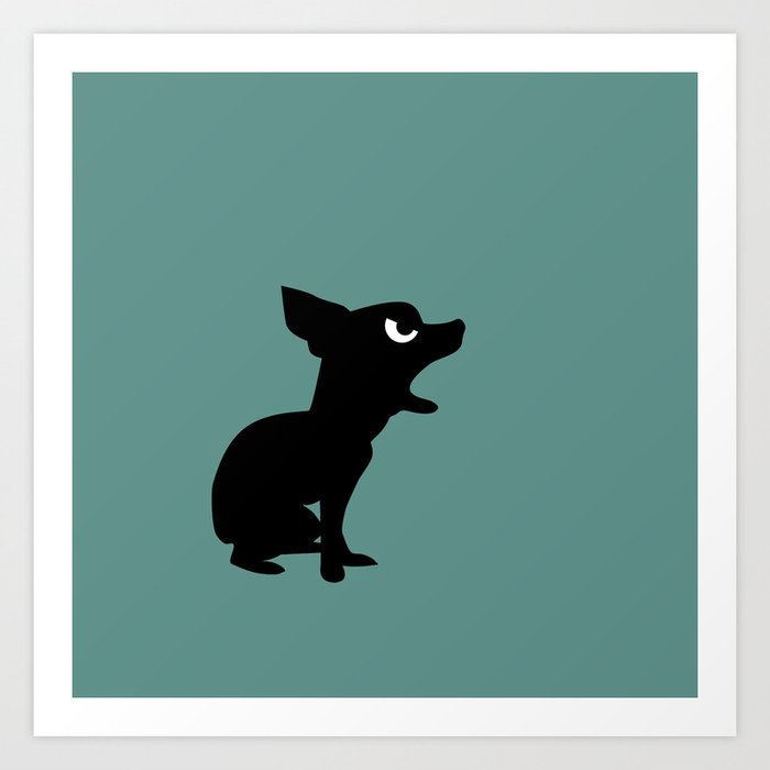 Angry Animals: Chihuahua (on green) Art Print by VrijFormaat | Society6 Angry Animals: Chihuahua (on green) Art Print by VrijFormaat | Society6