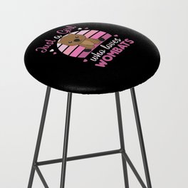Just A Girl Who Loves Wombats - Cute Wombat Bar Stool