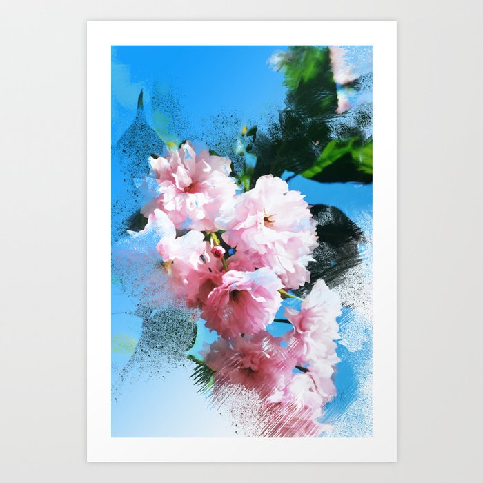 Abstract Cherry Blossom Art Print By Artfulharmonydesigns Society6