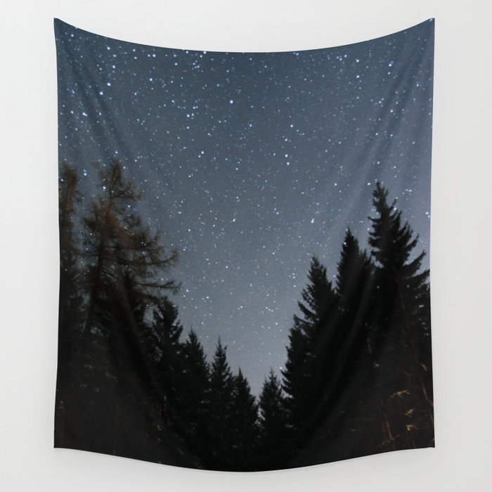 Night Sky in the Woods | Nautre and Landscape Photography Wall Tapestry