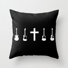 Rock Guitars Christian Throw Pillow
