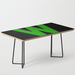letter W (Green & Black) Coffee Table
