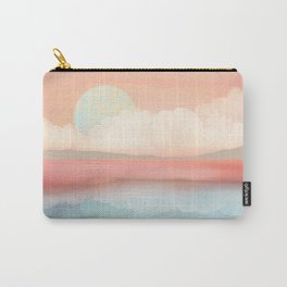 Mint Moon Beach Tasche | Graphicdesign, Nature, Landscape, Moon, Watercolor, Abstract, Curated, Water, Sea, Mint 