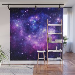 Purple Blue Galaxy Nebula Wall Mural