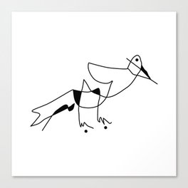 BIRD [white] Canvas Print