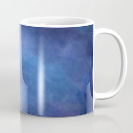 Abstract Soft Watercolor Gradient Ombre Blend 2 Deep Dark Blue and Light Blue Coffee Mug