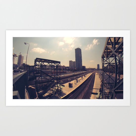 Tel Aviv HaShalom תל אביב השלום Art Print