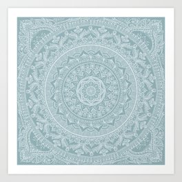 Mandala - Soft turquoise Art Print