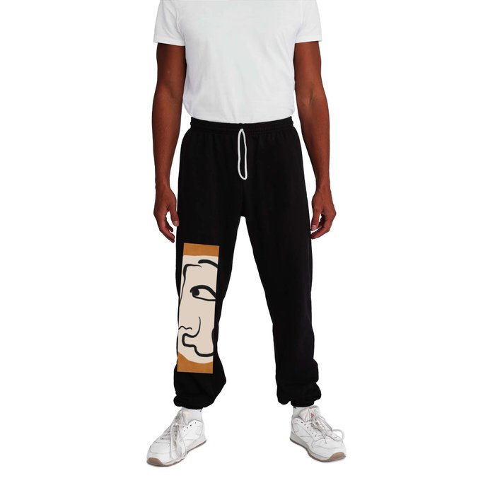 Abstract line art / Face 3 Sweatpants
