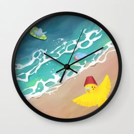 Welcome to Budgie Beach!  Wall Clock