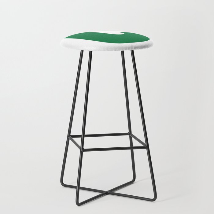 C (Olive & White Letter) Bar Stool