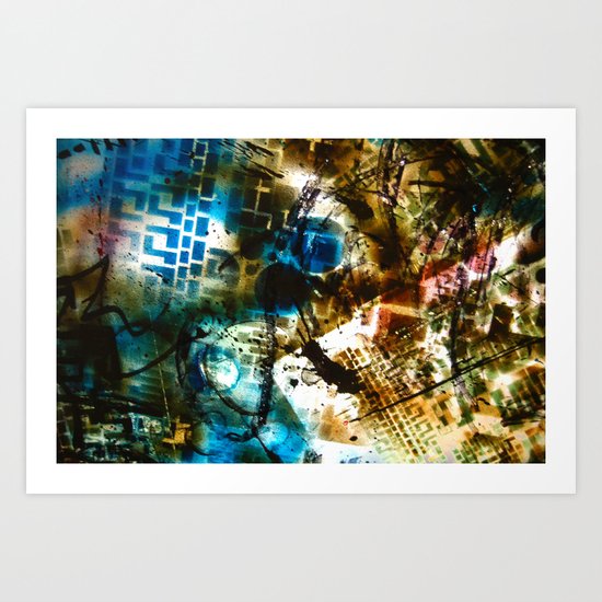 Retrollage 8.. Art Print