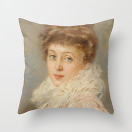 Portrait of a very elegant lady - Matrovsky Throw Pillow