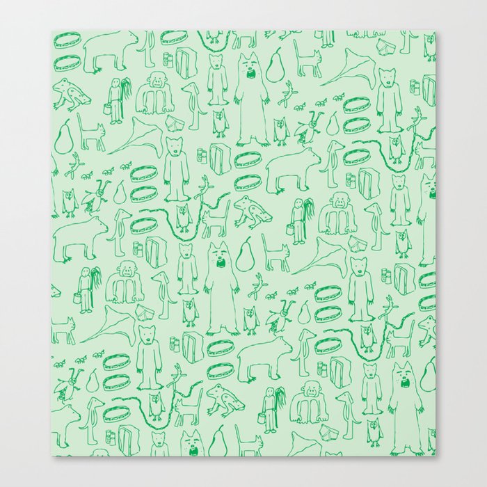 green montage Canvas Print