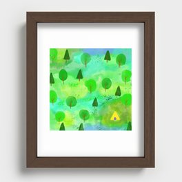 Yellow tent Recessed Framed Print