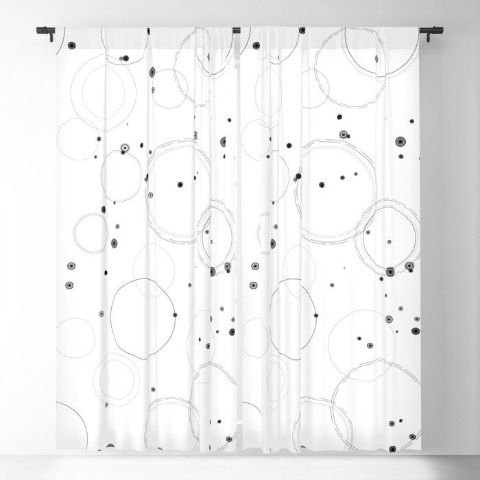 Abstract Geometric Circles Universe And Solar System Art Blackout