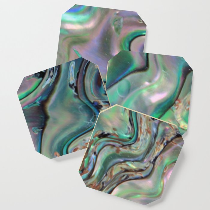 Ivory Agate Pearl Iridescent Coaster