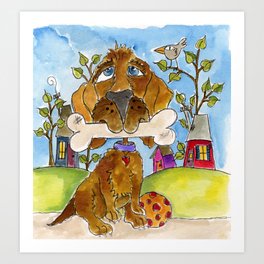 You had me at Woof Art Print | Animal, Painting 