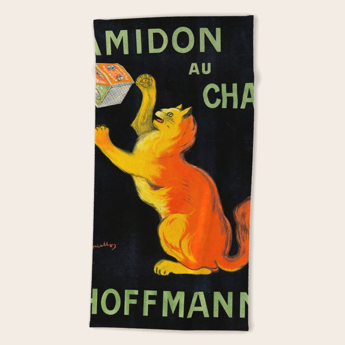 Amidon Au Chat art deco cartel cat by Cappiello,Amidon au Chat