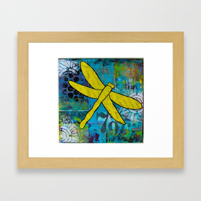 Fly, Dragonfly! Framed Art Print