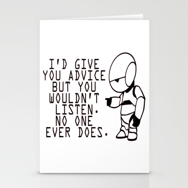 Marvin The Hitchhiker's Guide to the Galaxy Stationery Cards