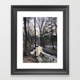 Winter creek Framed Art Print