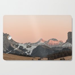 Snow Sunset Hues | Nautre and Landscape Photography Cutting Board