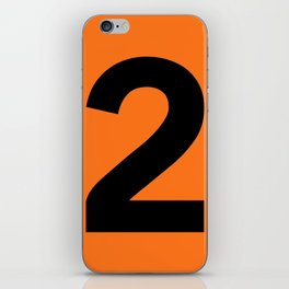 Number 2 (Black & Orange) iPhone Skin