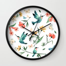 Hummingbirds Wall Clock