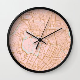 Tokyo map, Japan Wall Clock