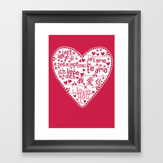 Te Amo Framed Art Print