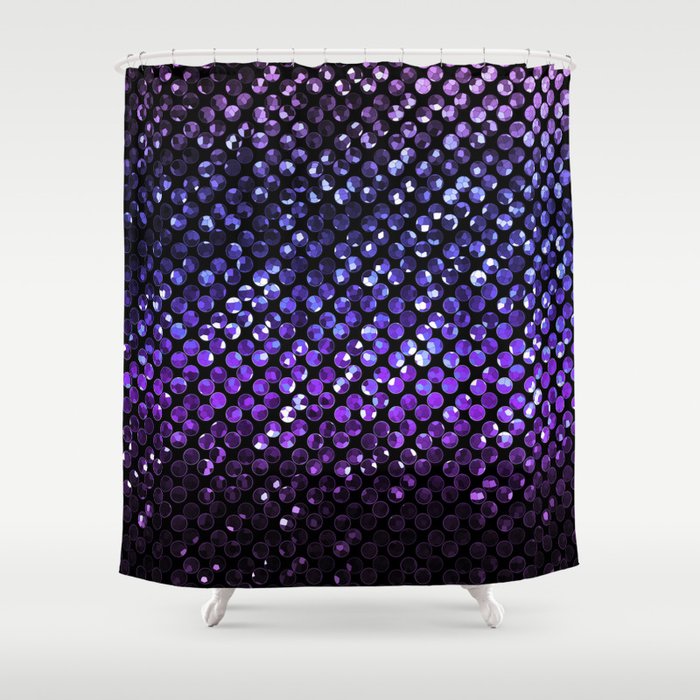 Crystal Bling Strass Purple G323 Shower Curtain