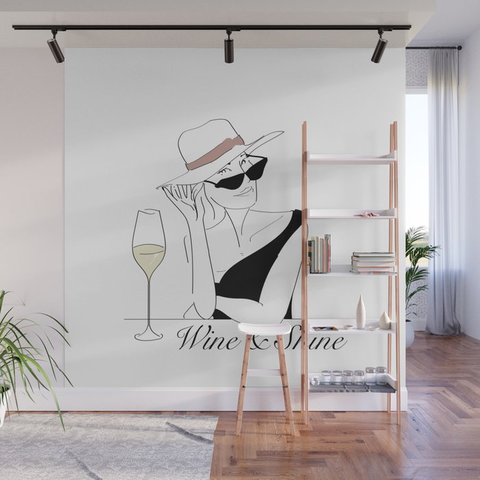 Wine & Shine Wall Mural
