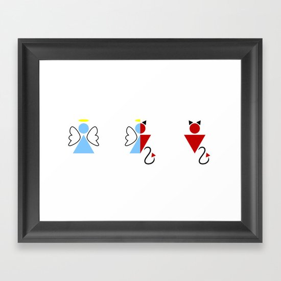 Dengel (Angel + Devil) Framed Art Print