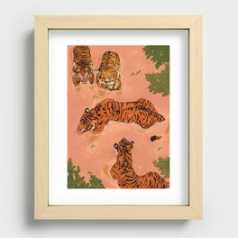 Tiger Beach Recessed Framed Print