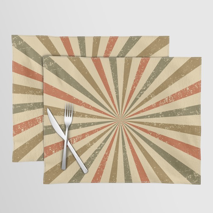 Vintage rays background Placemat