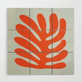 Fire Red: Wild Leaf | Matisse Foliage Paper Cutouts 01 Wood Wall Art