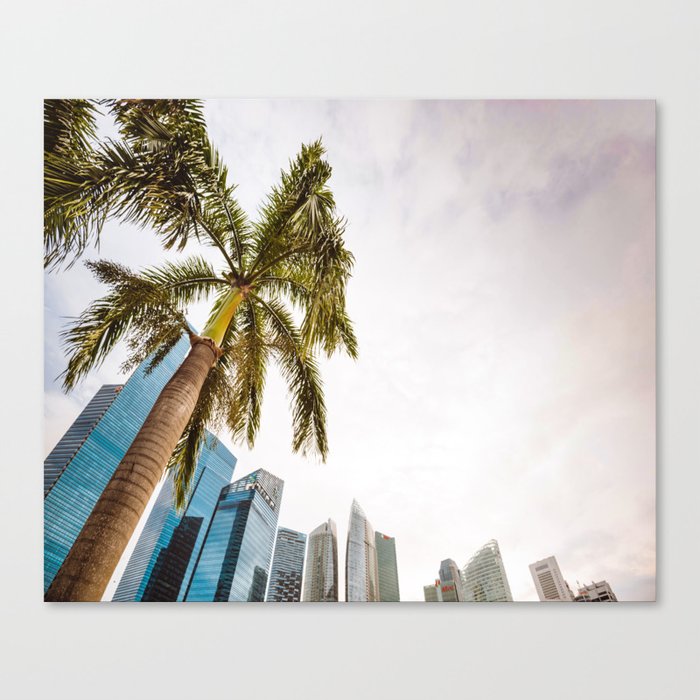 singapore marina bay skyline Canvas Print