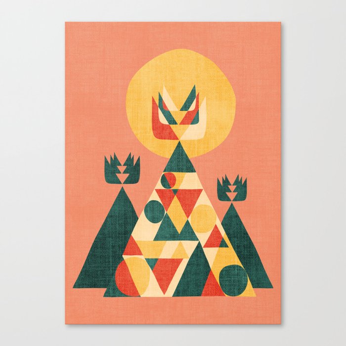 Sunset Tipi Canvas Print