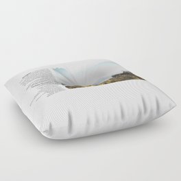 Oregon Minimalist Map and Columbia River Gorge Floor Pillow