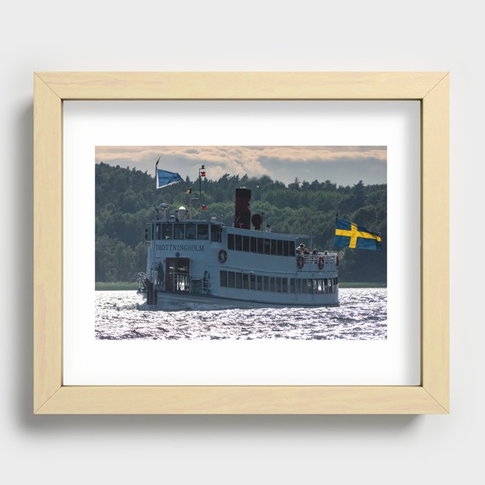 Stockholm ferry Recessed Framed Print