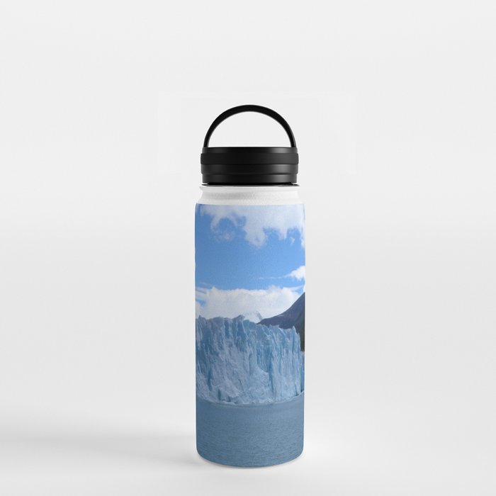 Argentina Photography - Perito Moreno Glacier By The Big Mountains Water Bottle