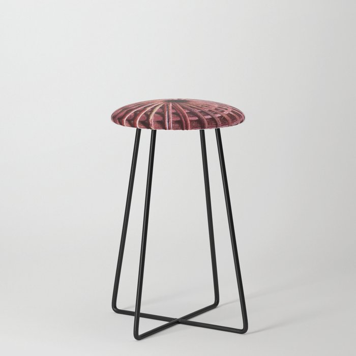 Burgundy Concentrics Counter Stool by joelongiii Society6