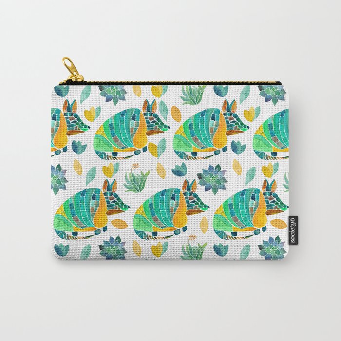 Armadillo - Summer Sun Green Carry-All Pouch