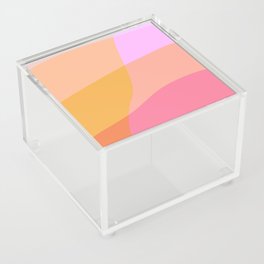 Abstract Pink and Yellow Pastel Acrylic Box