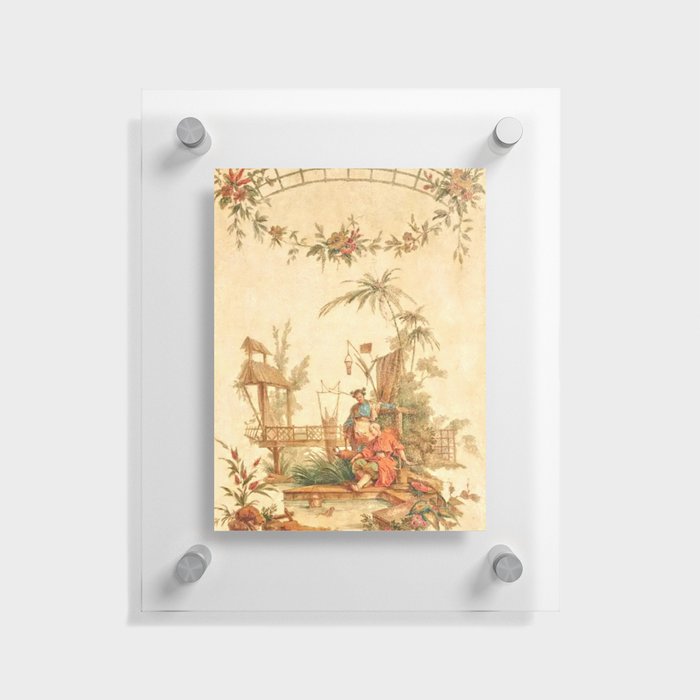 Antique 18th Century Chinoiserie Scene Jean Baptiste Pillement Floating Acrylic Print