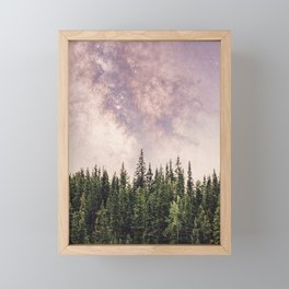 Night Sky Forest Framed Mini Art Print