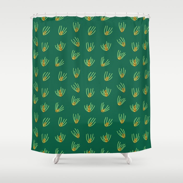 Whimsical Pine Tree Shower Curtain